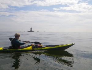 Passing Romer Shoal Light on the way to Sandy Hook