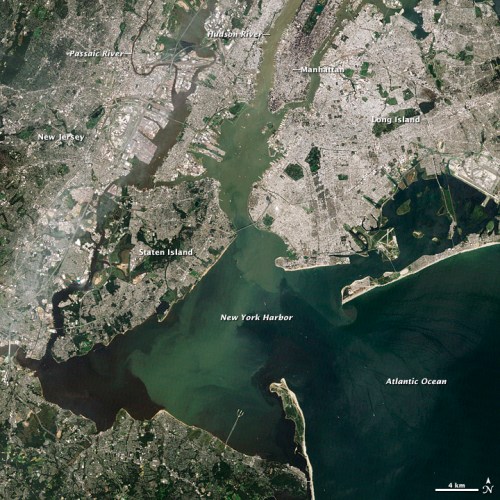 NASA Earth Observatory: Irene's Sediment in New York Harbor, September 2, 2011