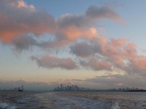 Pink, blue, and gray