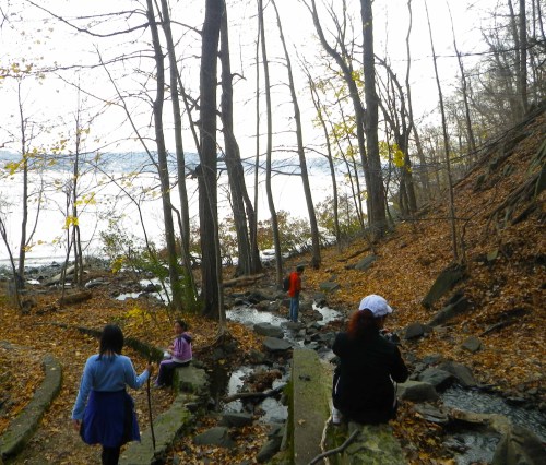 At the bottom of the waterfall