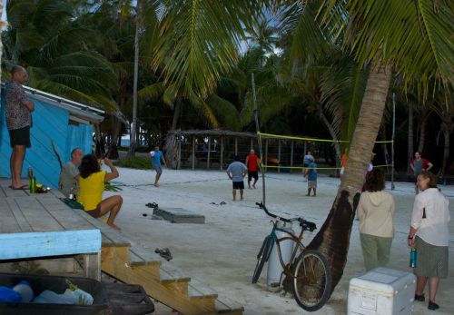 Volleyball at dusk