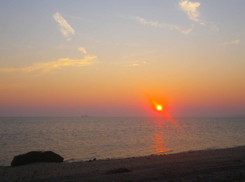 ... but burning through the haze