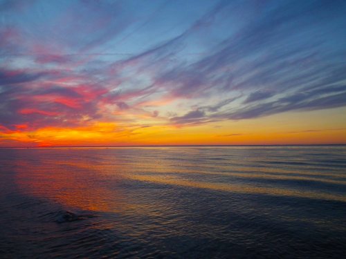 Flaming sunset, still