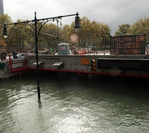 Flooded Brooklyn Battery Tunnel (photo by Getty Images)