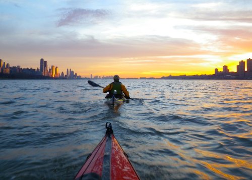 Paddling down the Hudson at sunset IMGP2411 cropped small