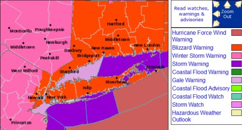 NWS forecast Feb 7, 2013