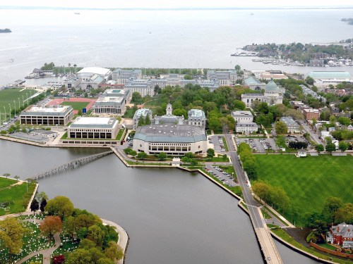 Nimitz Library from the air (photo by United States Naval Academy) yardair2