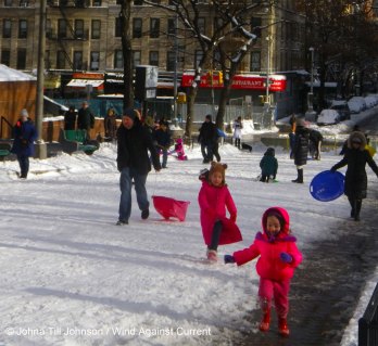 Sledding on E 91st St